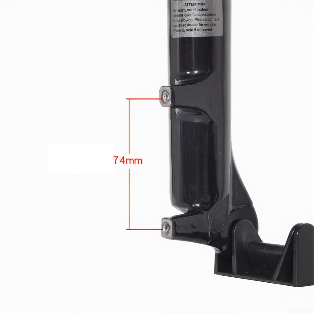 Horquilla delantera mecánica de aleación de aluminio para MTB con función de bloqueo, rebote ajustable y manejo sensible (66.0 cm gris)