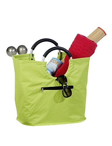 joka international GmbH Shoppertasche in grün mit Schmetterlingsdruck und Aluminiumgriff Tasche super Praktisch 13592 Cover