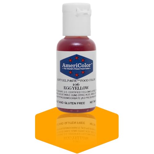 AmeriColor, Egg Yellow, 75 Ounce Bottle, Soft Gel Paste Food Color