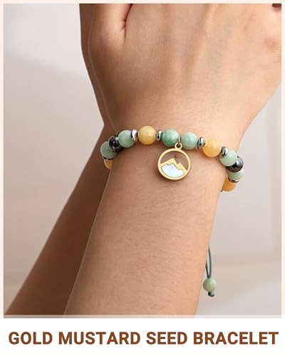 Image of Eryuor Silver /Gold Move Mountains-Mustard Seed Bracelet Catholic Christian Easter Christmas Birthday Gifts
