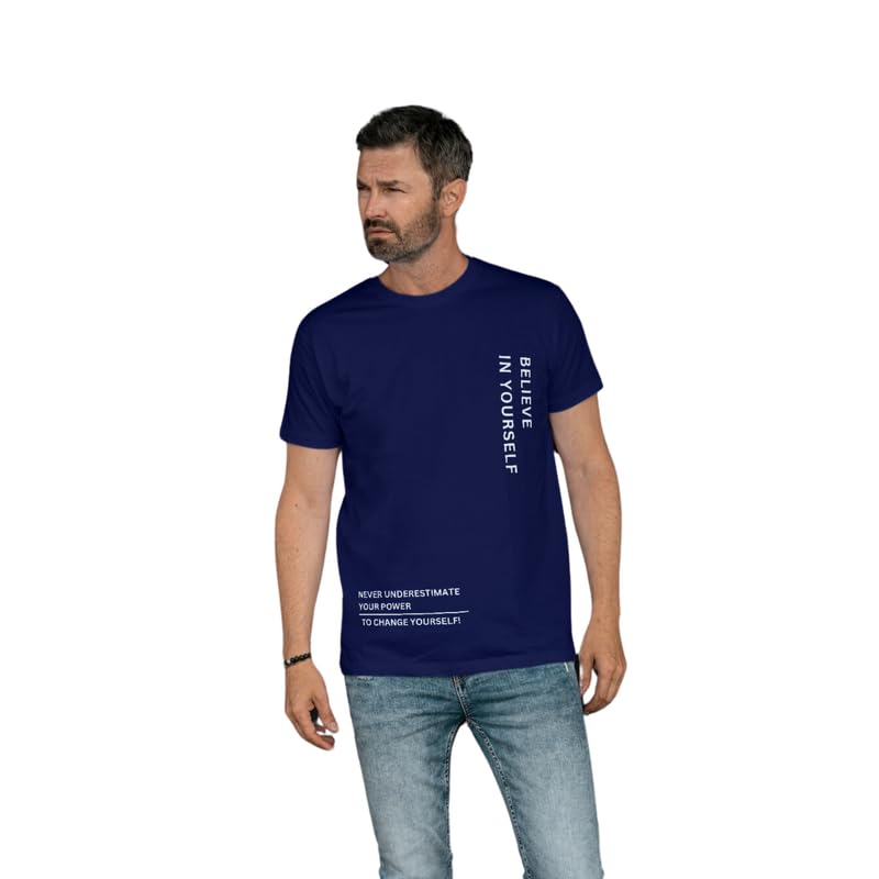 ADRIFTT-Shirt for Men - Pure Cotton, Regular Fit, Round Neck, Half Sleeves | Maroon Tshirt for Men | T Shirt for Men | Printed Tshirt for Men | Casual Wear Tshirt | Comfortable Soft Cotton