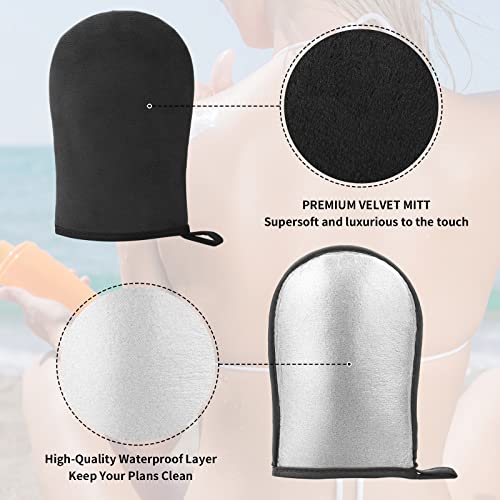 Sibba Self Tanning Mitt Applicator Fake Tan Mitt Double Sided Velvet Tanning Mitt Tanning Lotion Applicator Fake Tan Mitten For Lotion, Spray, Mousse #TOP2