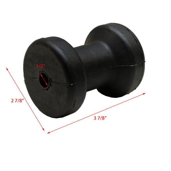 Craton SK344 Black 4 Inch Rubber Boat Spool Keel Roller