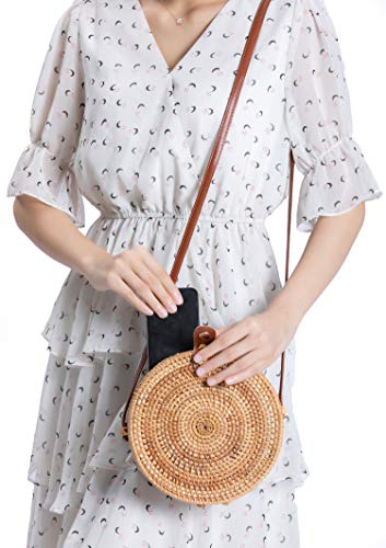 Rattan Summer Straw Beach Bag - Woven Wicker Basket Vacation Purse - Gifts for Women3