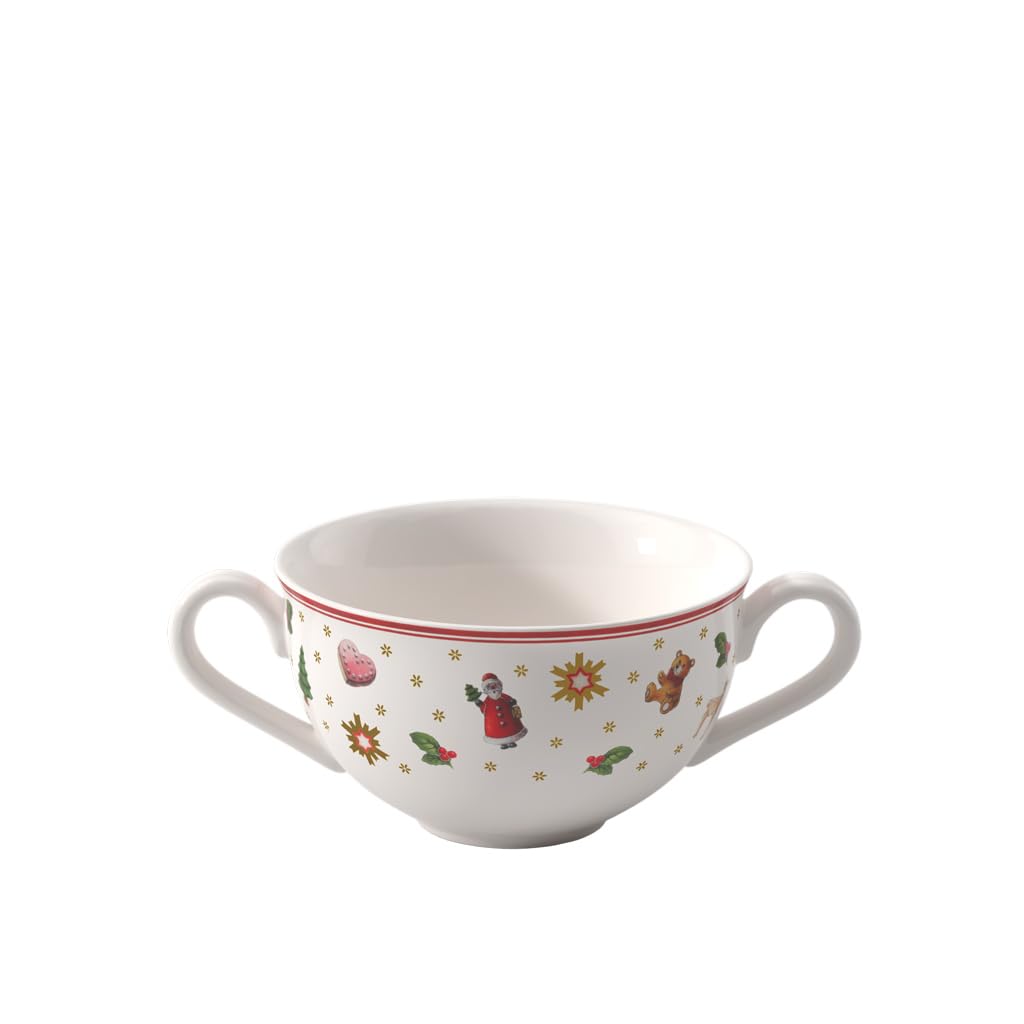 Villeroy & Boch - Toy's Delight Soup Cup 250 ml Multicoloured, Microwave-Safe, Christmas Crockery, Christmas Serving Dishes, Soup Cup with Handle, Premium Porcelain