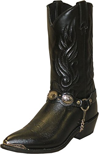 Abilene Men's Sage by with Concho Strap Western Boot Black 10.5 EE US