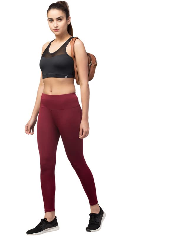Image of BLUECON Gym wear Leggings Ankle Length Workout Pants | Stretchable Tights | Mid Waist Sports Fitness Yoga Track Pants for Girls & Women (Pack of 2)