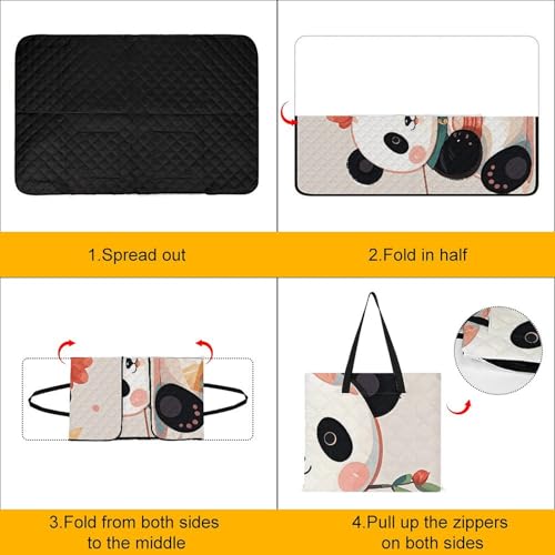 Tapis de plage imperméable et anti-sable pliable avec fermeture éclair