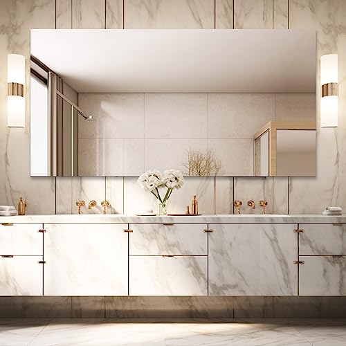 Mirrorons Large Mirror 72' x 36', Modern Rectangle Bathroom Mirror with Frameless Polished Edge...