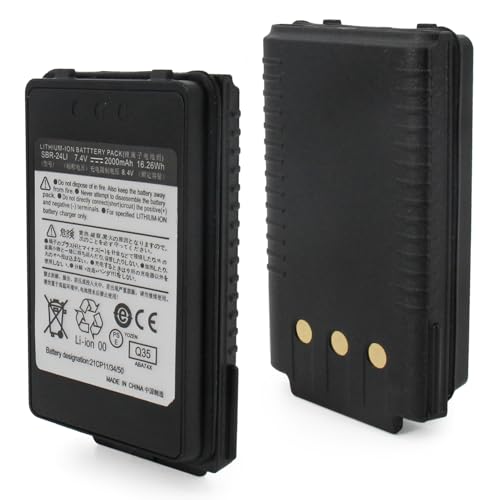 Afadorable 2PCS SBR-24Li SBR24Li Li-ion Battery Pack 7.4V 2000mAh Replacement for Yaesu Radio FT-70 FT-70D FT-70DR FT-70DS FT70 FT70D FT70DR