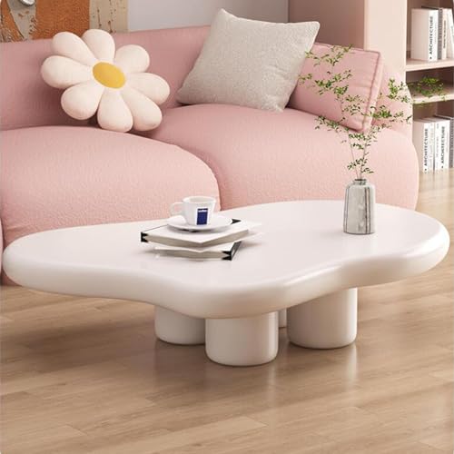 Table basse en fibre de verre en forme de nuage - Design moderne pour espaces de vie compacts