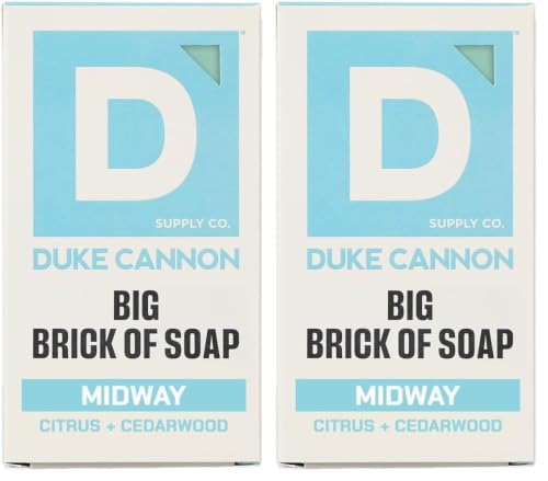 Image of Duke Cannon Supply Co. Extra Large Bar Soap - Men's Natural Soap with Masculine Scents - Citrus + Cederwood - Made in the USA with domestic & globally sourced material - All Skin Types - Midway,10 oz