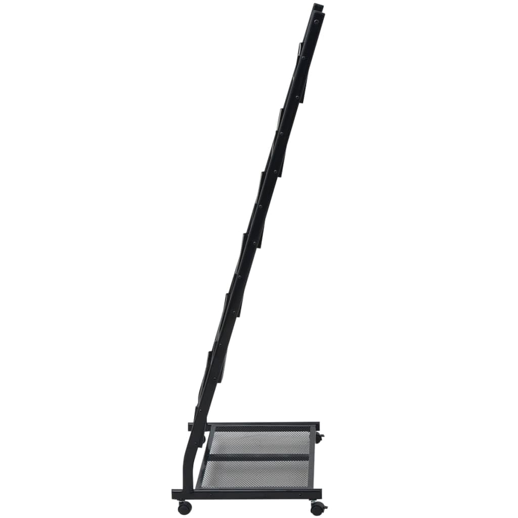vidaXL Porte-revues Porte-journaux Etagère à magazins 47,5 x 43 x 133 cm Noir A4