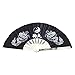 Składany wentylator ze stali nierdzewnej Tais Chi Fan Kung Fu Wushu Show Decorate Fan Chiński styl szeroko używany fani Kung Fu (Color : Svart)