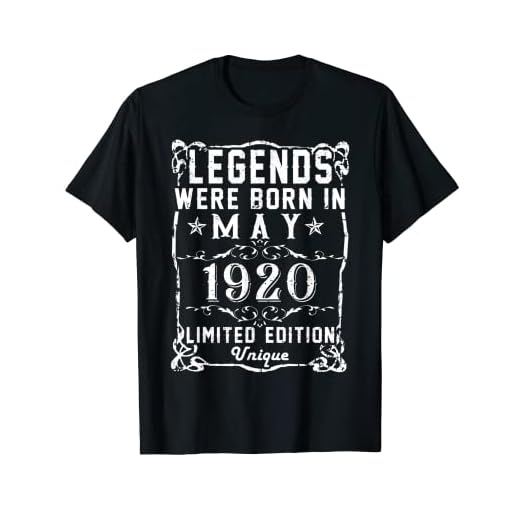 Cumpleaños Mayo 1920 Edición Limitada Regalo Legend May Camiseta