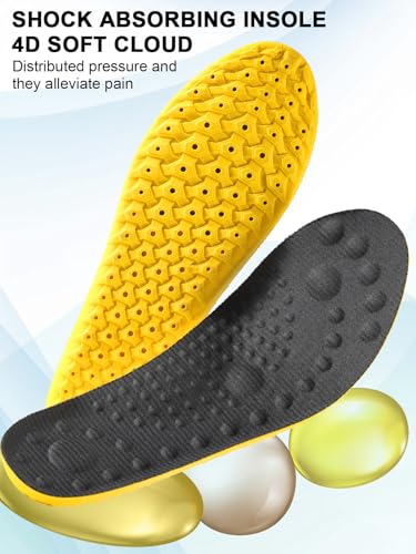 Image of 4D Cloud Soles Insoles for Men and Women,Soft Shock Absorption Massage Sports Shoe Inserts, Arch Support Memory Foam Insole (Black, XS Men 6~7 /Women 7.5)