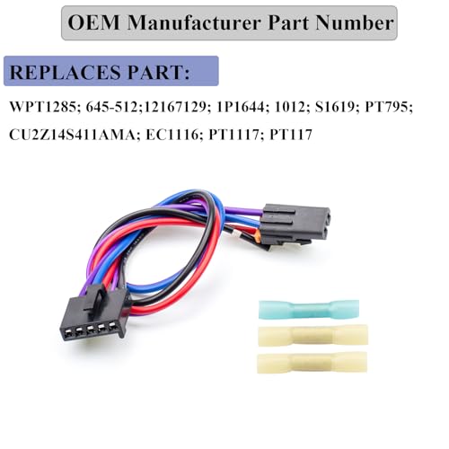 HOPUT 3 Pins Blower Motor Resistor Connector for 8e5h-19e624-a, 89018778, 89019351, 1581773, Compatible with Chevy, GMC Silverado, Tahoe, Suburban, Sierra, Yukon XL - AC