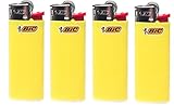 BIC Lot of 4 Mini Sunshine Yellow Lighters New