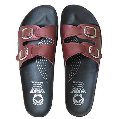 Sandália Feminina Ortopédica com Fivela Webe Flex Vinho 37