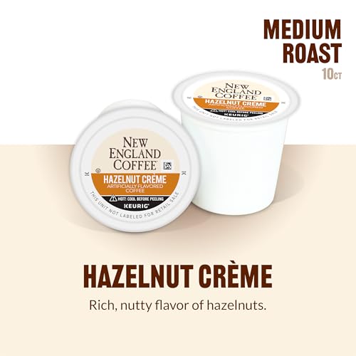 Image of New England Coffee Hazelnut Creme Single Serve Pods 10 Count (Pack of 6)