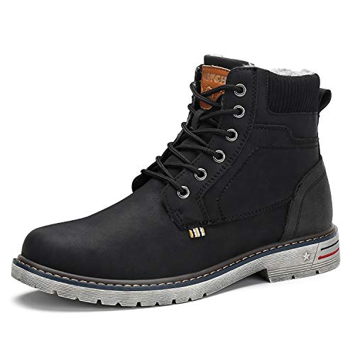 Mishansha - Botas de senderismo para hombre y mujer, cálidas, resistentes al agua, antideslizantes, forro suave, Negro (Night Black), 10.5 Women/8.5 Men