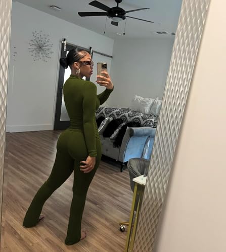 Nimsruc Two Piece Outfits For Women Workout Set Long Sleeve Tracksuit Zip Up Sweatsuits4