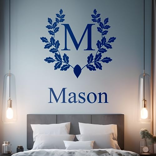 Wall Decor Custom Name & Initial I Nursery Wall Decal for Room Decorations I Wall Sticker for Bedroom I Multiple Options for Customization (Wide 22