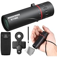 2000x24 Monocular with Cell Phone Holder, Monocular Telescope High Power with Bak4 Prism, Compact Monoculars for Bird Watching Traveling Hunting Camping