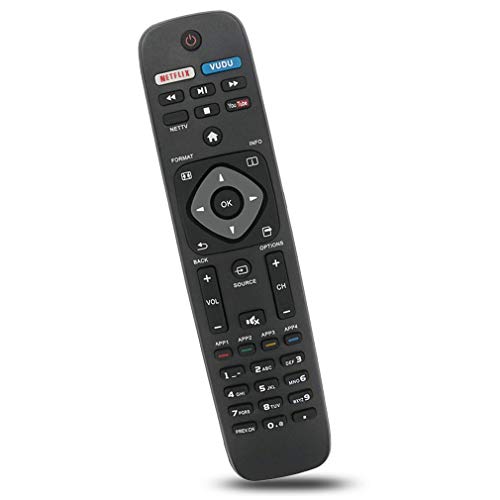 Bincolo NH500UP Remote Control Replacement for Philips TV 32PFL4902/F7, 40PFL4901/F7, 43PFL4901/F7, 50PFL5602/F7, 55PFL5602/F7, 65PFL5602/F7, 75PFL6601/F7, and More [Updated Version]