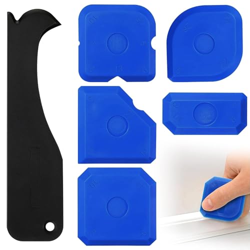 6 Piece Black Grout & Silicone Remover & Smoother Former Sealant Caulking Tool