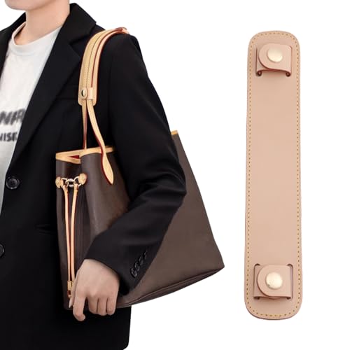 Image of Leather Shoulder Strap Pad Replacement,Cushion Strap Pads Detachable Cover for Tote Bag (Apricot)