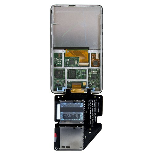 Adaptador de cartão SD Tarkan iFlash-Dual para iPod. Substitua o disco rígido do seu iPod por dois c