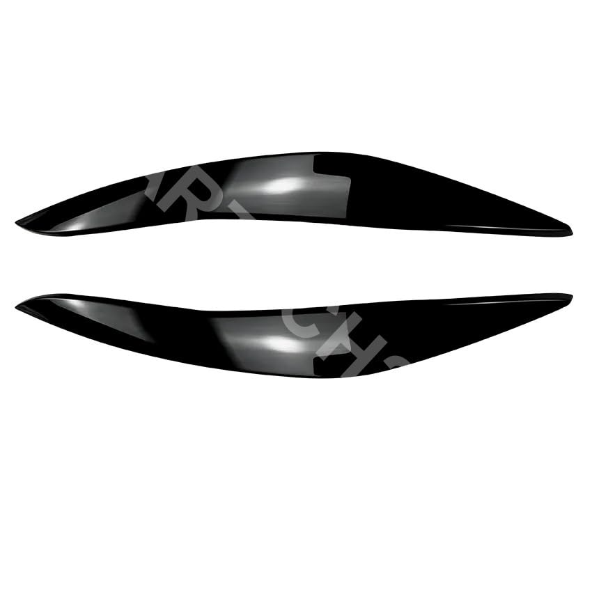 Copertura per fari e sopracciglia, per BMW Serie 5 F10 F11, nero lucido, 2011-2014