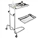 AW Mobile Mayo Stainless Steel Adjustable Tray Stand Medical Doctor Tattoo Spa Salon Equipment 22lbs Capacity