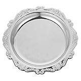 Petit plateau argenté – ce plateau peut être utilisé pour les occasions formelles et , ajoutant une touche d'élégance à toute table de desserts ou de service à trempettes