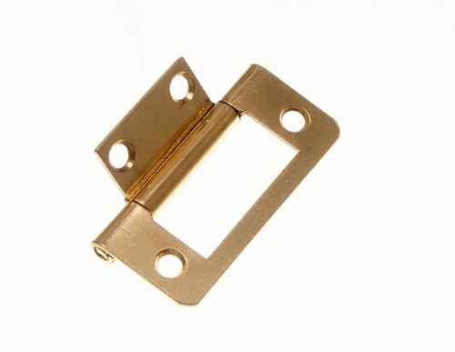 3 Pairs of Cabinet Door Flush Hinges EB Brass Plated Steel 50MM (2 inch)