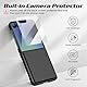 Doeshine für Samsung Galaxy Z Flip 7 Hülle mit Scharnierschutz & Displayschutzfolie, Rutschfester Textur, Hard PC Militär Stoßfest Schutzhülle Kratzfest Rugged Cover für Galaxy Z Flip 7 (Schwarz)