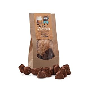 WOW Chocolao! - Kakobestäubte Schokoladentrüffel - 130g (1 x 130g - 14 trüffel) - Schokoladentrüffel (Karamell Macchiato)