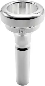Missmore Bocal de trombone banhado a prata 4AL haste grande