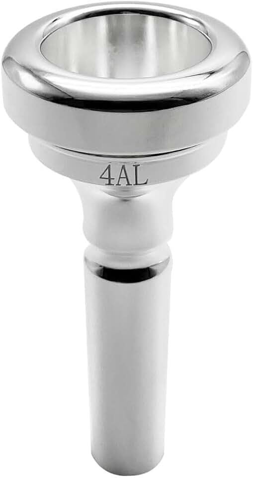 Missmore Bocal de trombone banhado a prata 4AL haste grande