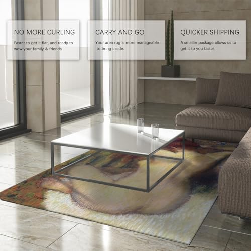 Tapis imprimé Edgar Degas lavable en machine style vintage unique - 5