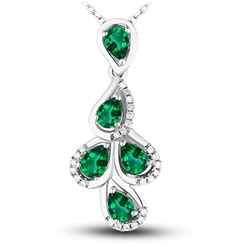 Collier émeraude pour femmes en argent et or 18k pour sublimer vos tenues