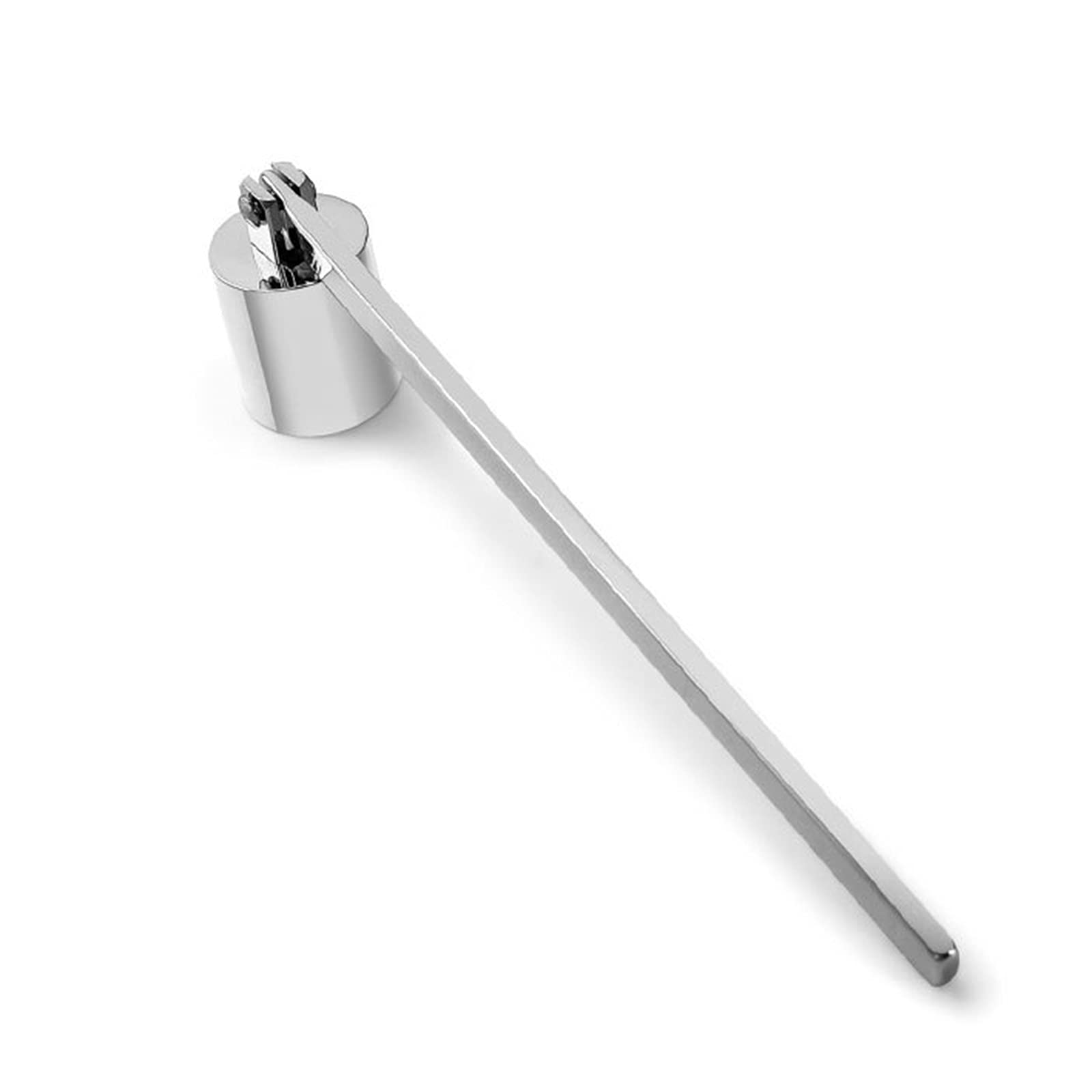Neeybing Silver Candle Snuff Snuffers,Fire Extinguisher Home Bell Shaped Stainless Steel Flamer Long Handle Put Out Fire Wick