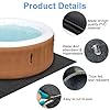 TIXANF 100x100 Inch Hot Tub Mat, Inflatable Hot Tub Mat, Large Washable Floor Protection Mat, Portable Spa Pool Accessories, Waterproof Non-Slip Underlining Absorbent Spa Pool Floor Base Protection