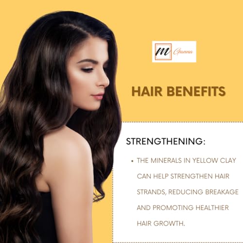 100% Natural Brazilian Yellow Clay Powder For Skin firming, Creams and Soap Making 0.5 Lbs / 227 GMS