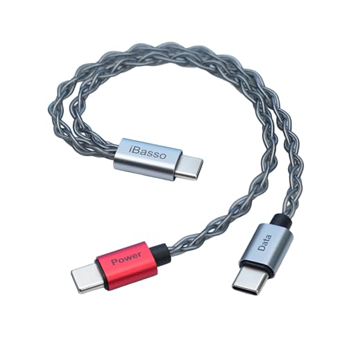 iBasso Audio CB19 /CB19Cアイバッソ オーディオ セパレートパワーOTGケーブル USB Type-C to Type-C タイプC USB-A ドングルDACへ給電アダプタ 高耐久 ポータブルDACアンプに 銀メッキ銅ケーブル【国内正規品】 (USB Type-C)
