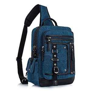 Schkleier Messenger Bag for Men Canvas Sling Bag Crossbody Backpack Laptop Shoulder Bag Hiking Daypacks Casual Tactical