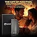 FANKAI Cigar Lighter, 3 in 1 Butane Torch with Cutter & Punch, Refillable Windproof Lighters with Dual Jet Flame & Fuel Level Window, Cigar Gift for Men