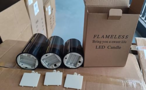Image of 3 Pcs Flameless Candles with Remote Control, Battery Operated Candles LED Pillar Candle with Timer, for Wedding Table Home (FlameJump01)