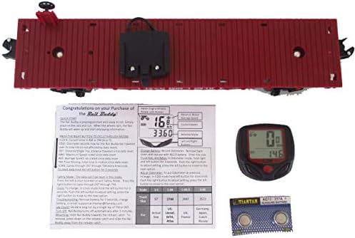 Rail Buddy Maroon Flatcar O Gauge Model Train Speedometer Odometer